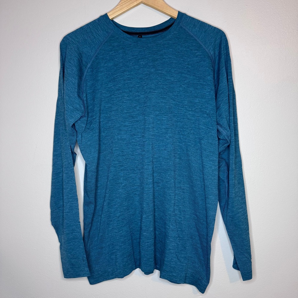 Alphalete Seamless Long Sleeve Athletic Shirt‎ Blue Size XL